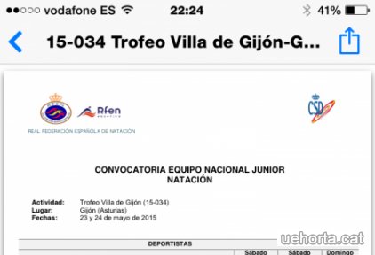 Laia Martí a Gijón amb la selecció espanyola júnior