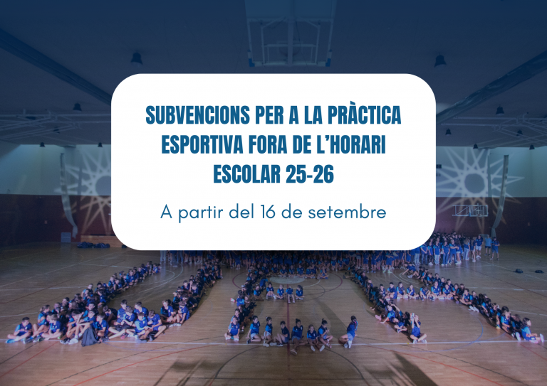 Subvencions per a la pràctica esportiva fora d’horari escolar