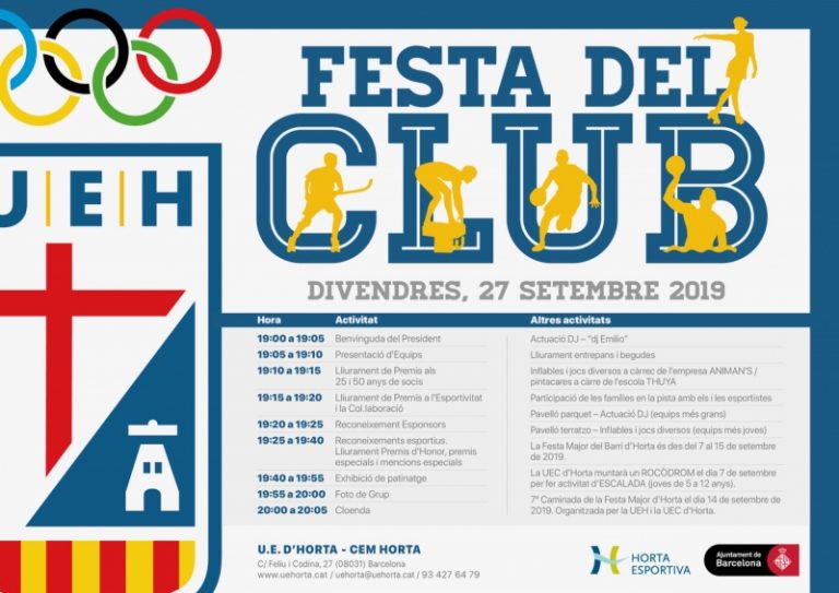 Festa del Club 2019: 27-S
