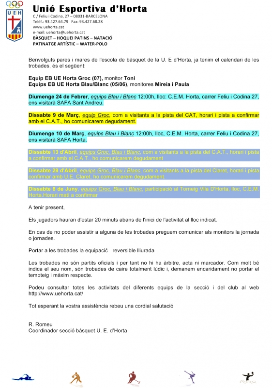 Trobades Escoles De Bàsquet 2012-13