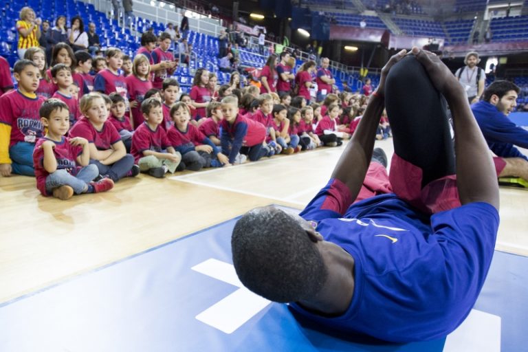 Els peques de la Secció al Palau Blaugrana