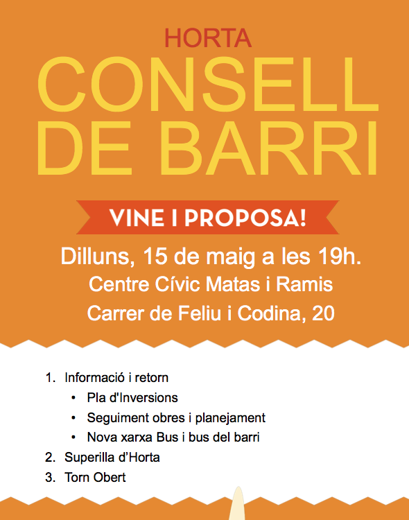 Consell de barri d’Horta