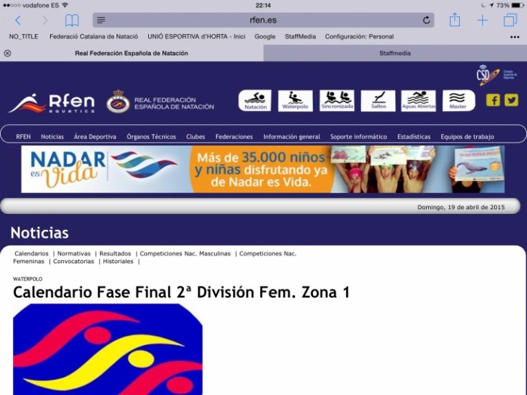 Calendari fase ascens 2a divisió femenina