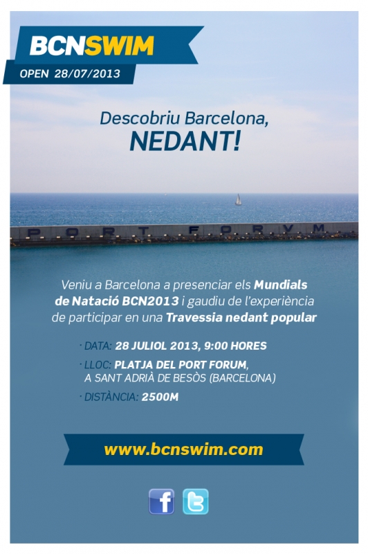 BCNSWIM OPEN: Travessia popular nedant durant els Mundials de Natació Barcelona 2013