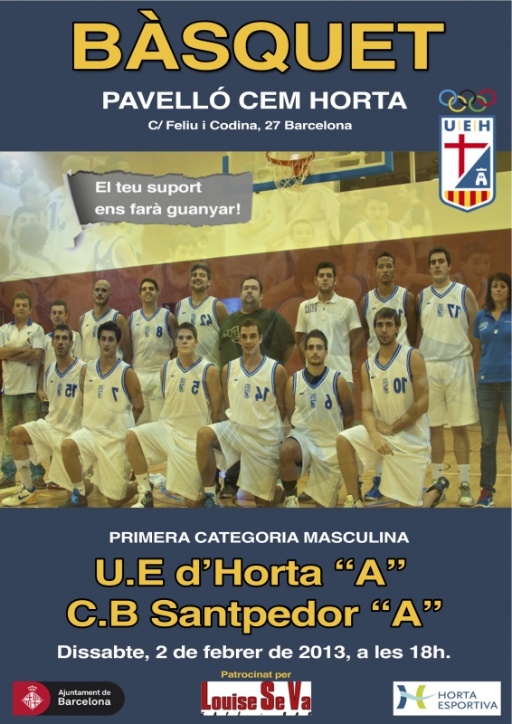 Proper partit Sènior “A” de bàsquet
