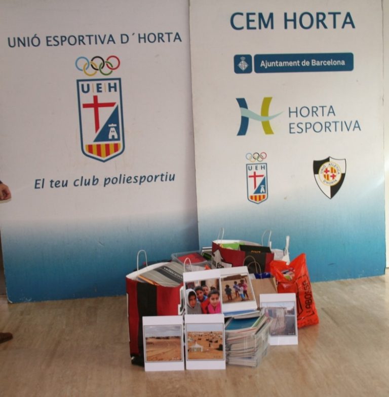 ¡El material escolar recollit per la UEH ja viatja cap al Sàhara!