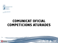 COMUNICAT OFICIAL: L’esport aturarà les competicions per ajudar a contenir els brots del coronavirus