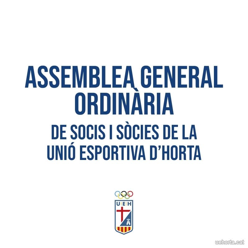 ASSEMBLEA GENERAL ORDINÀRIA DE SOCIS I SÒCIES