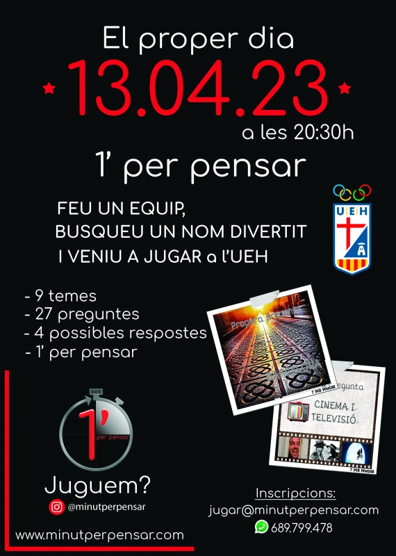 "1 minut per pensar"