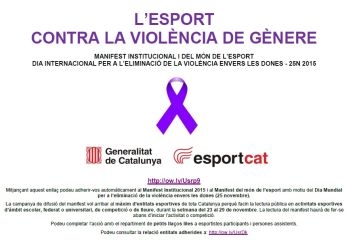 El mon del Patinatge per a l’eliminació de la violència de gènere.