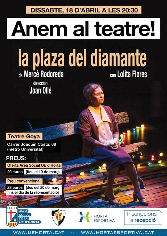 Vine al Teatre amb l’Àrea Social!!