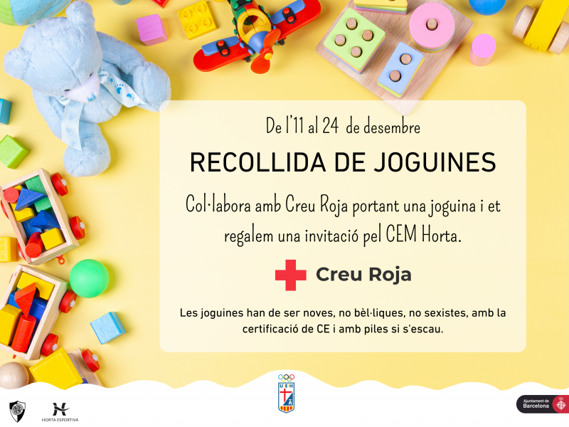 Recollida de joguines per Nadal. Col·laboració amb Creu Roja