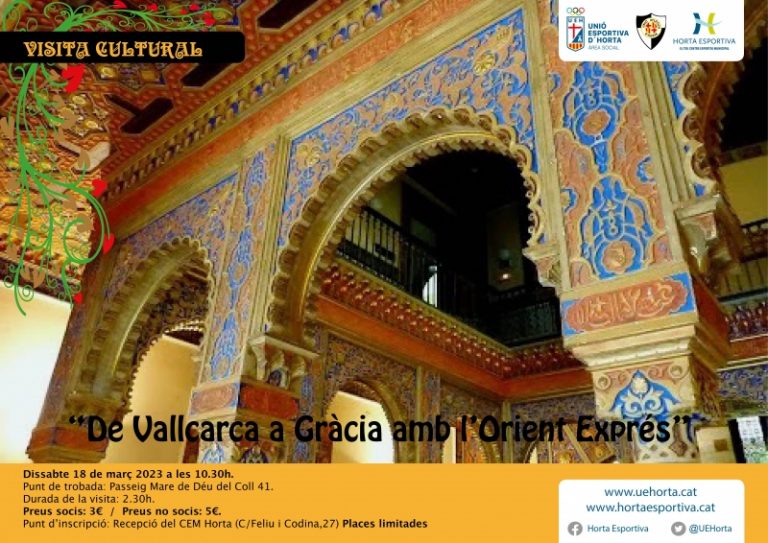 Visita Cultural "De Vallcarca a Gràcia amb l’Orient Exprés"