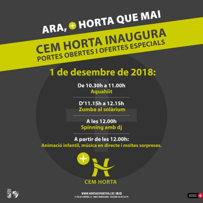 Inaugurem l’1 de desembre!!