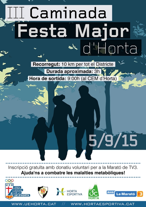 Recomanacions prèvies a la 3a Caminada de Festa Major