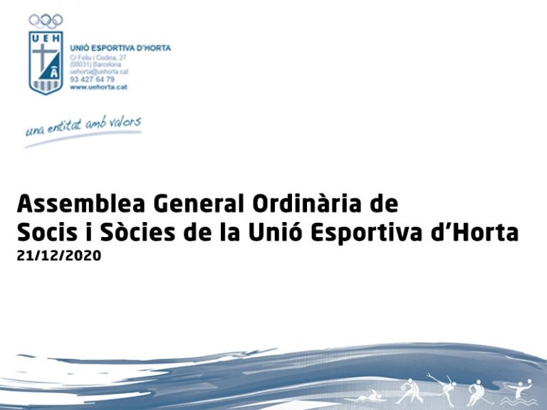 Assemblea General Ordinària de Socis i Sòcies UEH