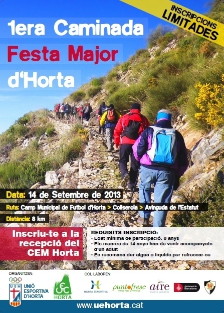 Suports de primera per a la I Caminada de Festa Major
