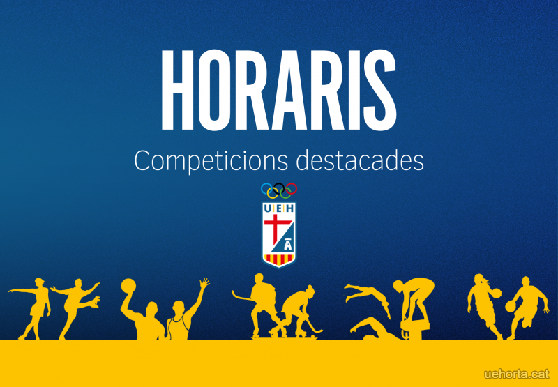 Horaris de les competicions destacades del cap de setmana
